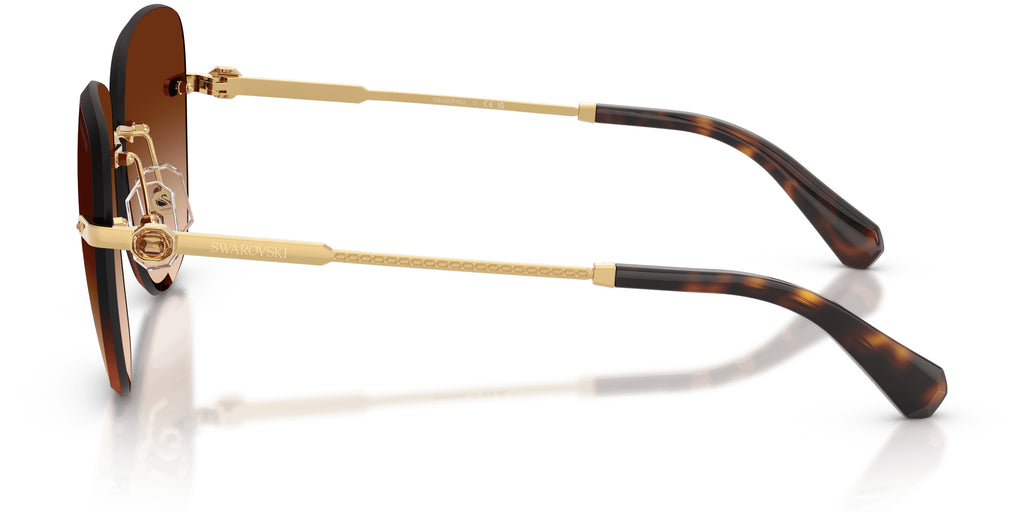 Lunettes de soleil Swarovski SK7043 403774 Or - vue de côté