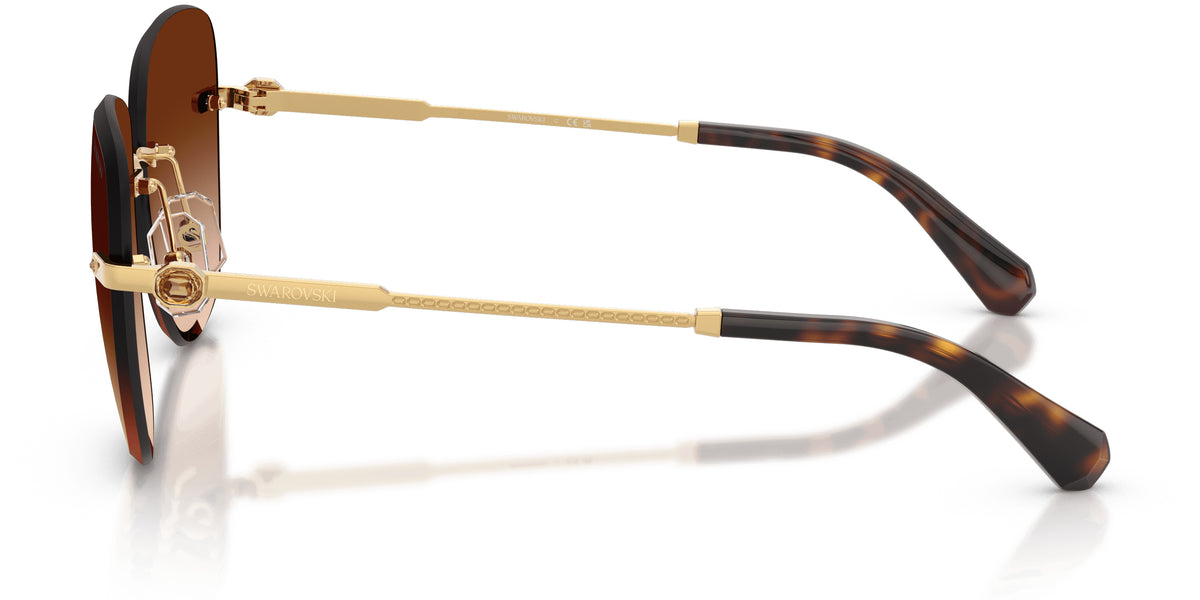 Lunettes de soleil Swarovski SK7043 403774 Or - vue de côté