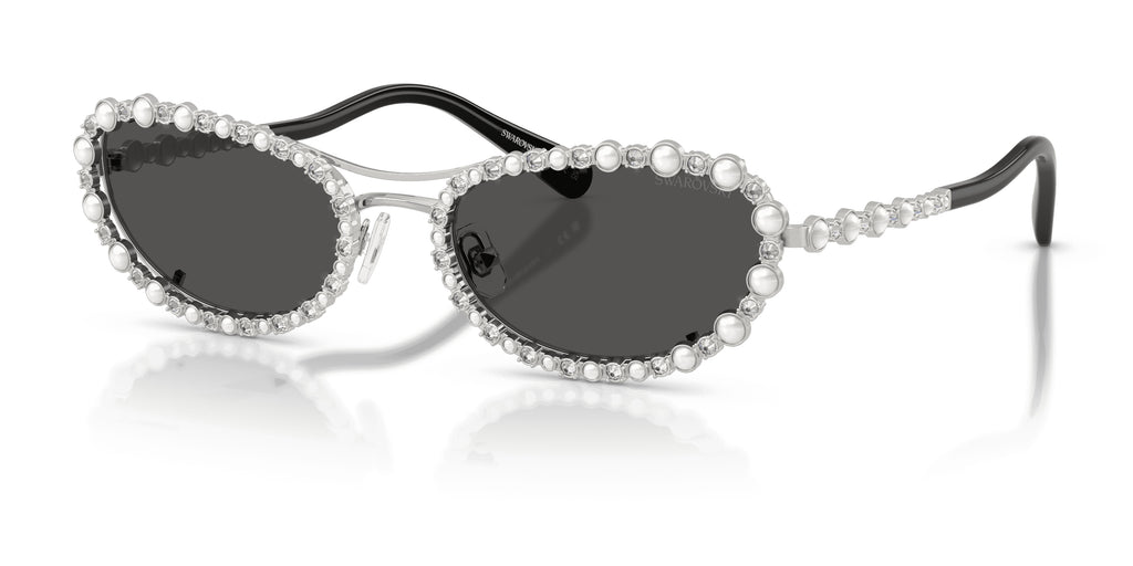 Lunettes de soleil Swarovski SK7044 400187 Argent - vue trois-quarts