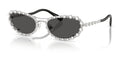 Lunettes de soleil Swarovski SK7044 400187 Argent - vue trois-quarts