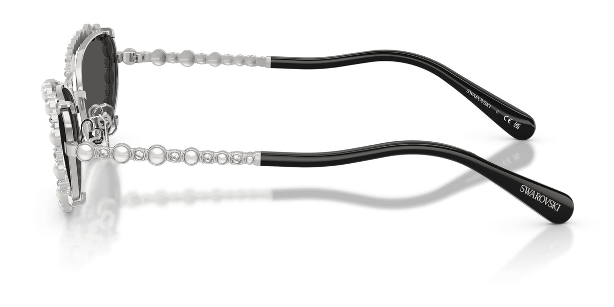 Lunettes de soleil Swarovski SK7044 400187 Argent - vue de côté