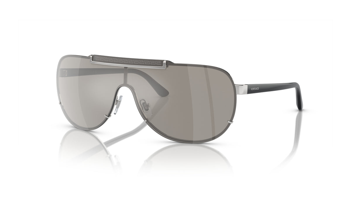 Lunettes de soleil Versace VE2140 10006G – Argent – vue de trois quarts.