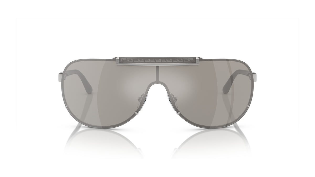 Lunettes de soleil Versace VE2140 10006G – Argent – vue de face.
