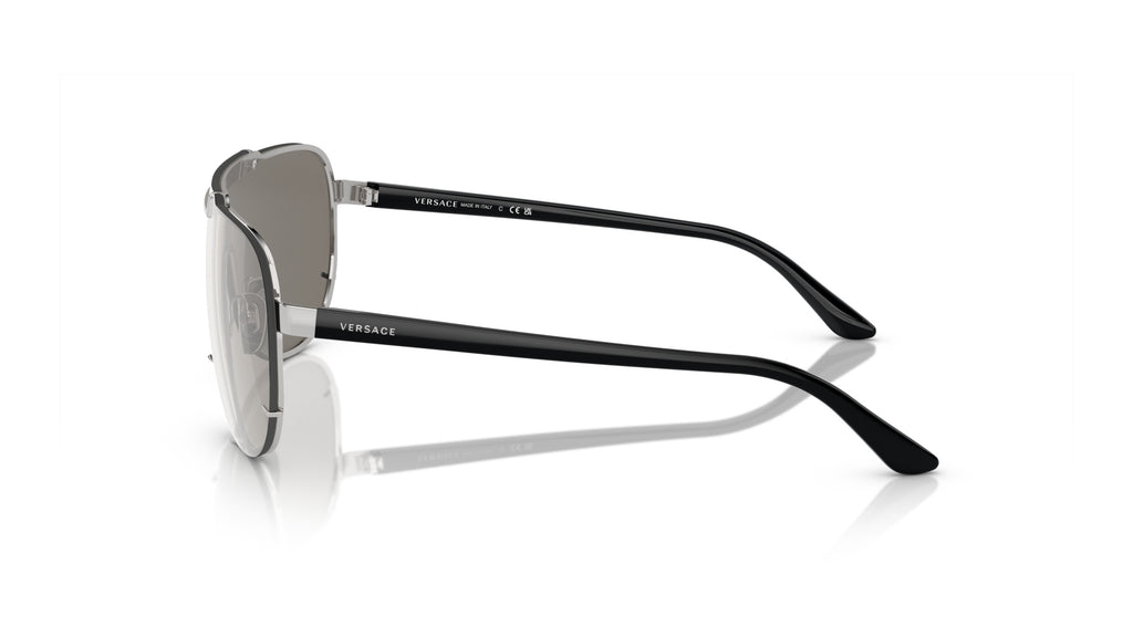 Lunettes de soleil Versace VE2140 10006G – Argent – vue de profil.