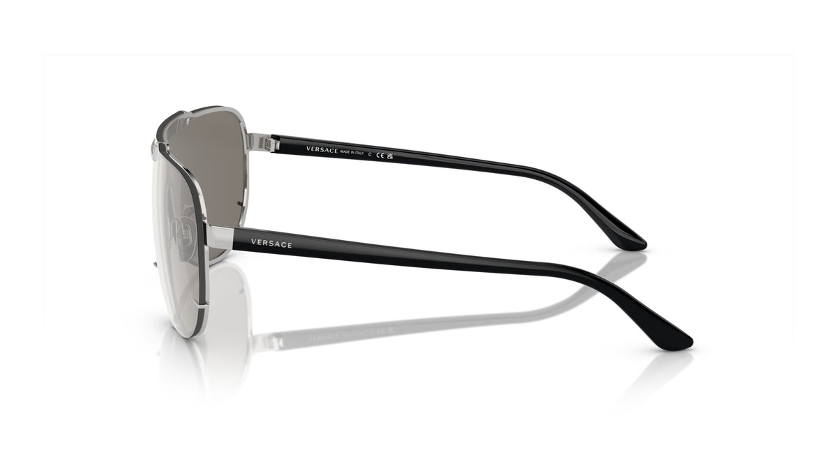 Lunettes de soleil Versace VE2140 10006G – Argent – vue de profil.