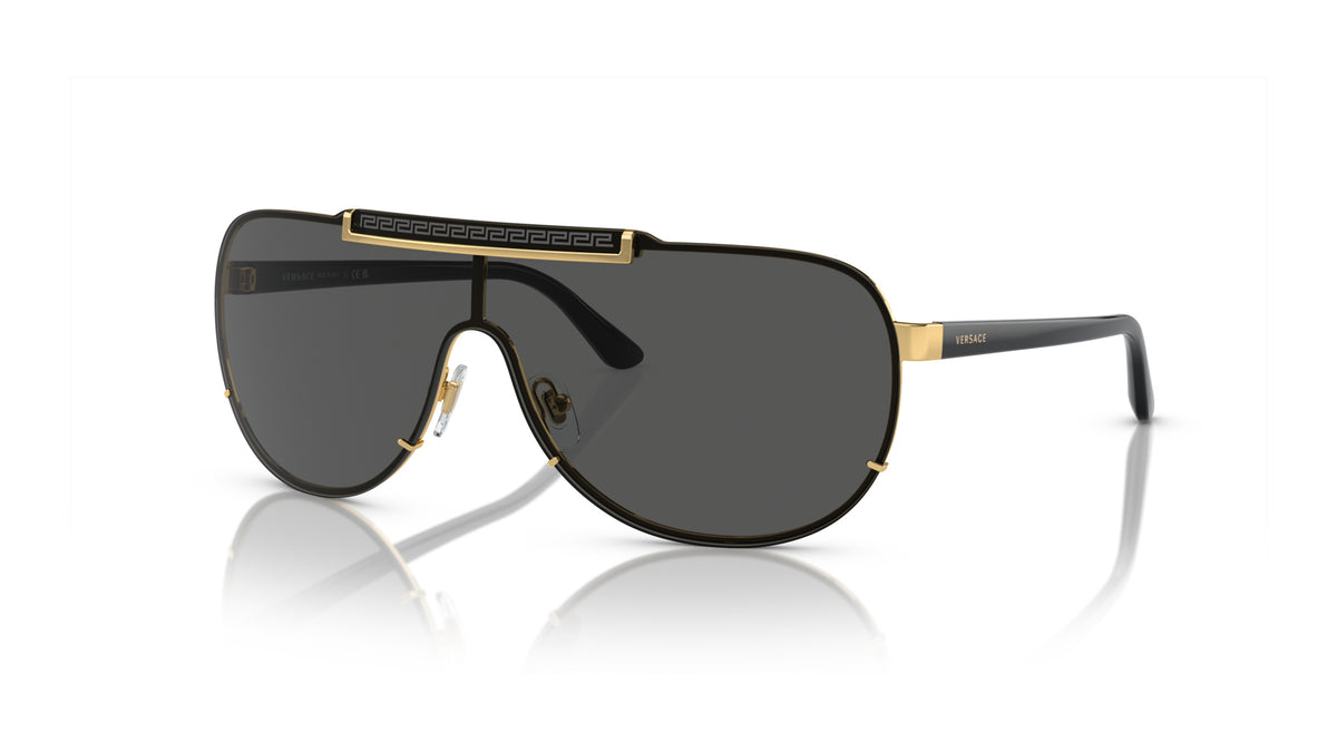 Lunettes de soleil Versace VE2140 100287 – Or – vue de trois quarts.