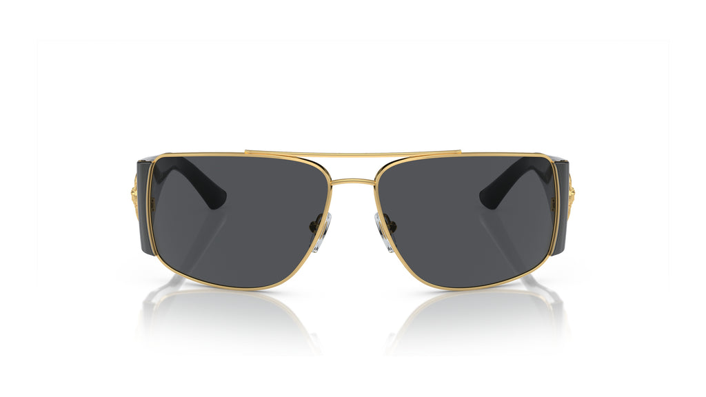 Lunettes de soleil Versace VE2163 100287 – Or – vue de face.
