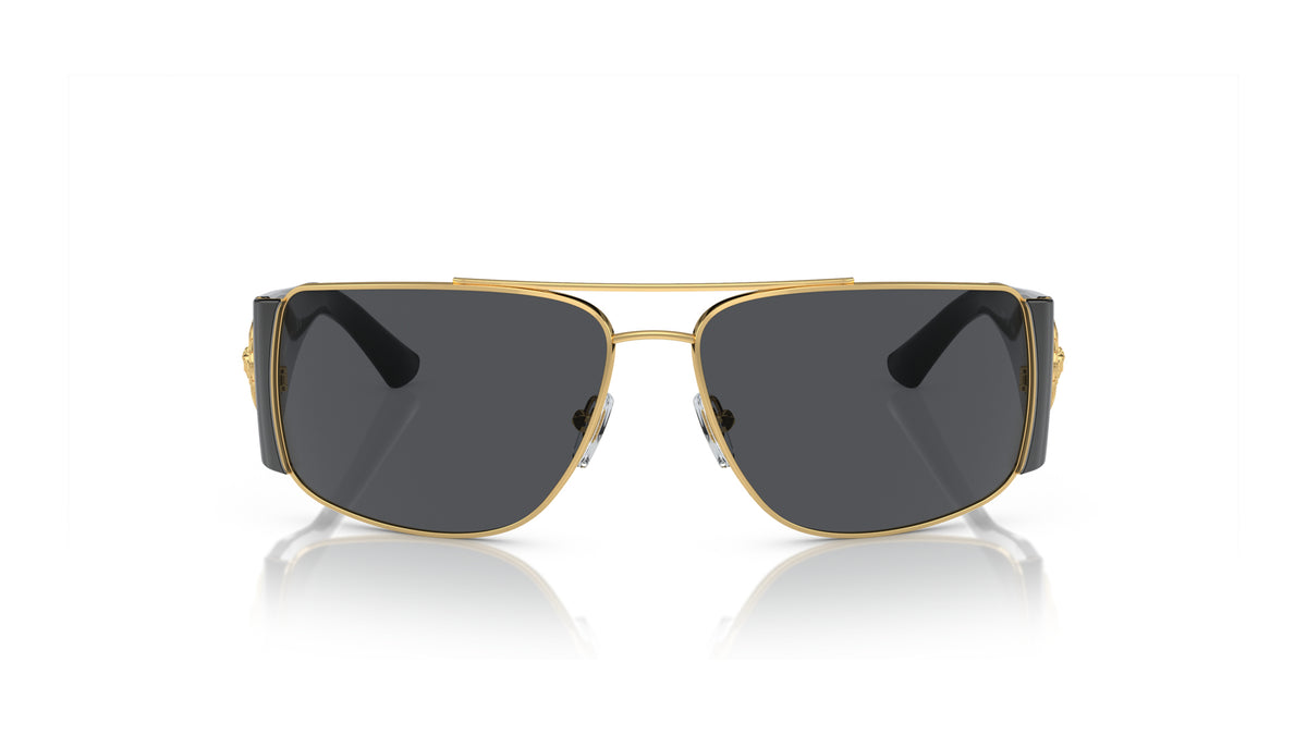 Lunettes de soleil Versace VE2163 100287 – Or – vue de face.