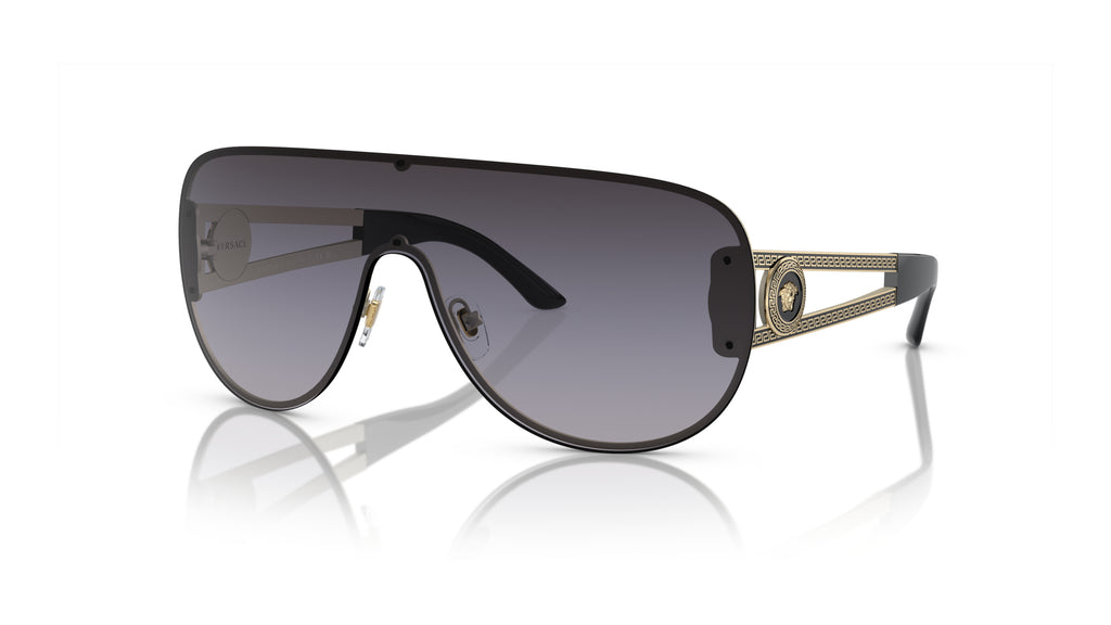 Lunettes de soleil Versace VE2166 12528G – Or Pâle – vue de trois quarts.