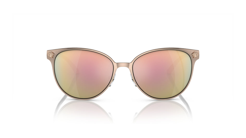 Lunettes de soleil Versace VE2168 14095R – Or rose – vue de face.