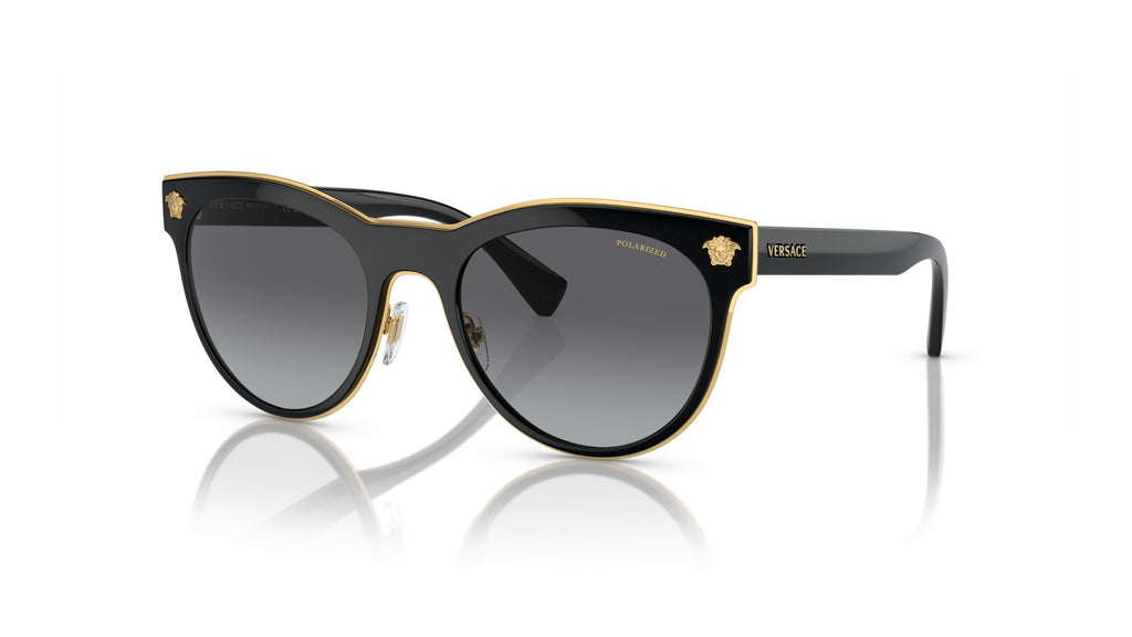 Lunettes de soleil Versace VE2198 1002T3 – Noir – vue de trois quarts.
