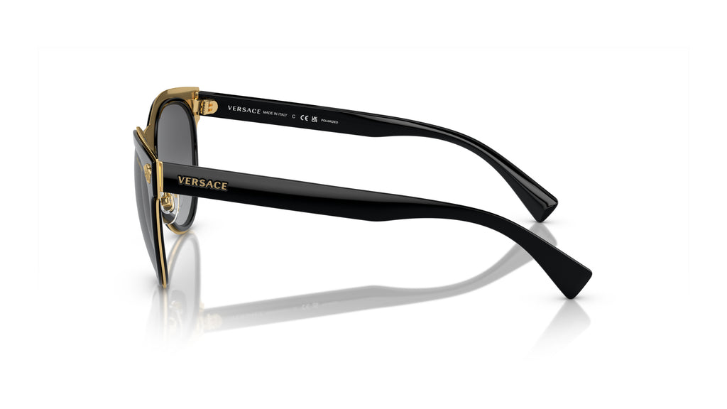 Lunettes de soleil Versace VE2198 1002T3 – Noir – vue de profil.