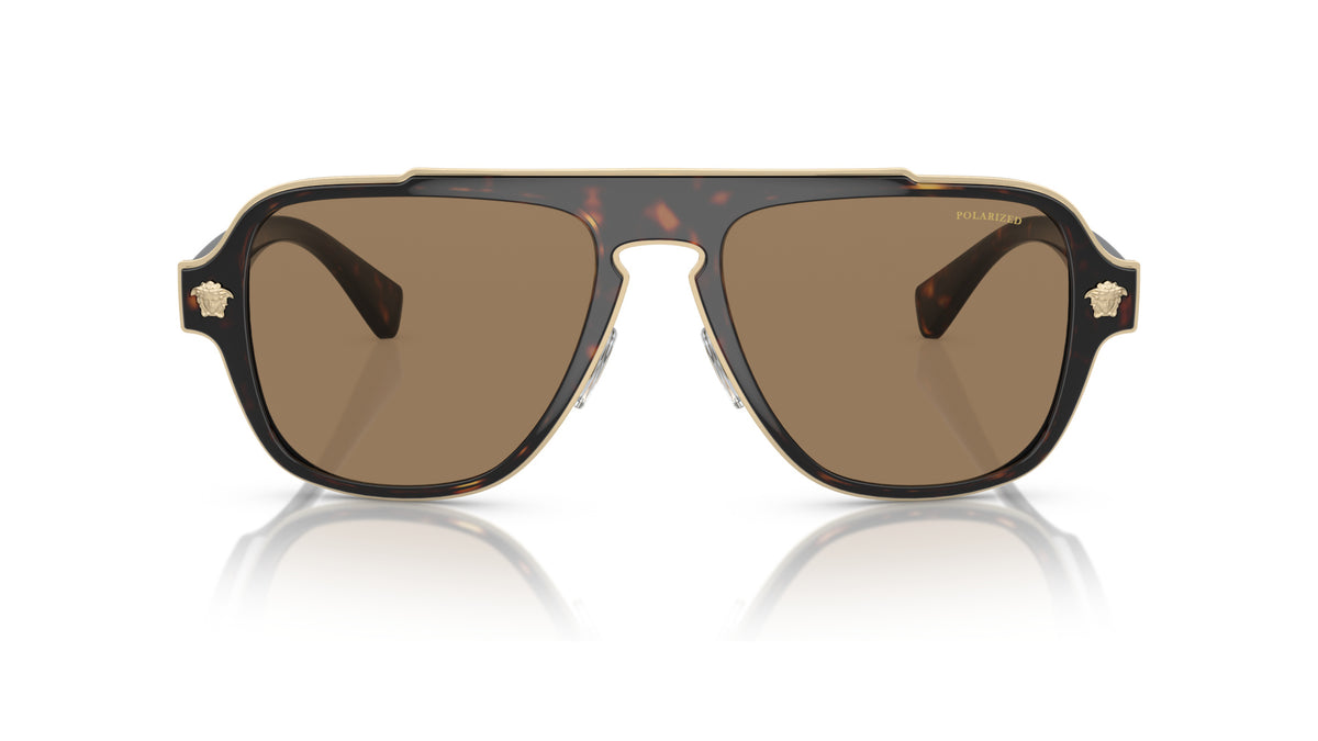 Lunettes de soleil Versace VE2199 1252LA – Havane – vue de face.