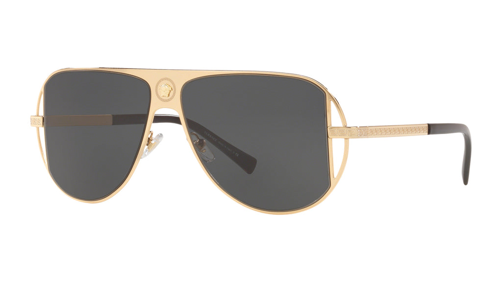 Lunettes de soleil Versace VE2212 100287 – Or – vue de trois quarts.