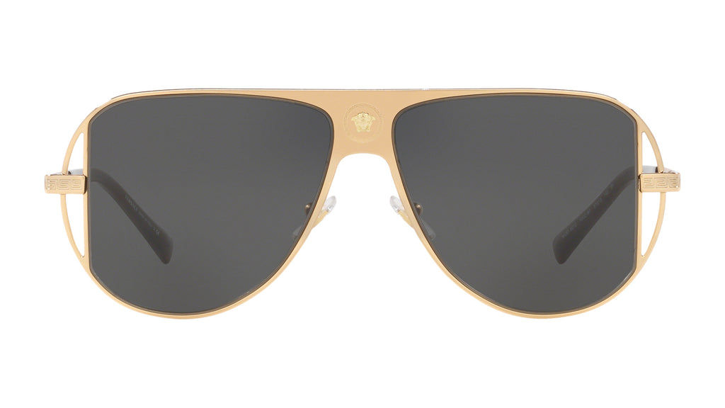 Lunettes de soleil Versace VE2212 100287 – Or – vue de face.