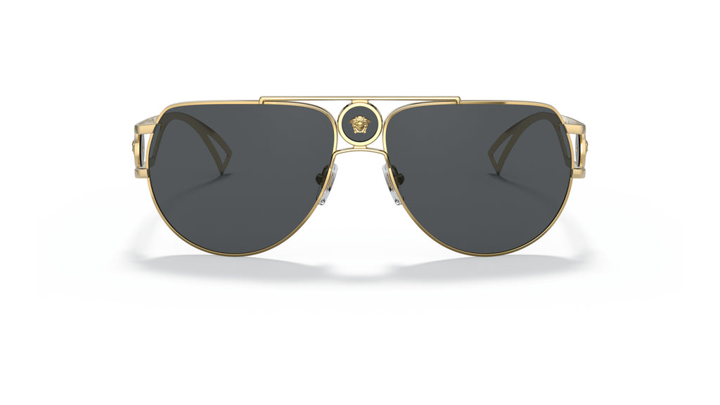 Lunettes de soleil Versace VE2225 100287 – Or – vue de face.