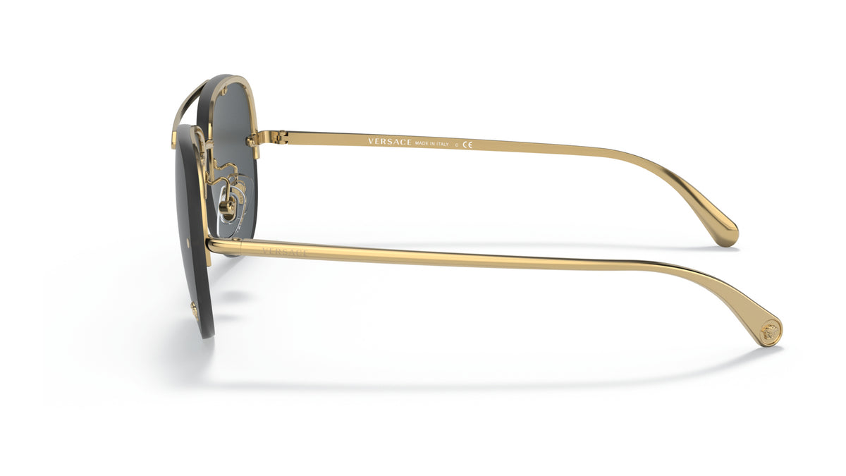 Lunettes de soleil Versace VE2231 100287 – Or – vue de profil.