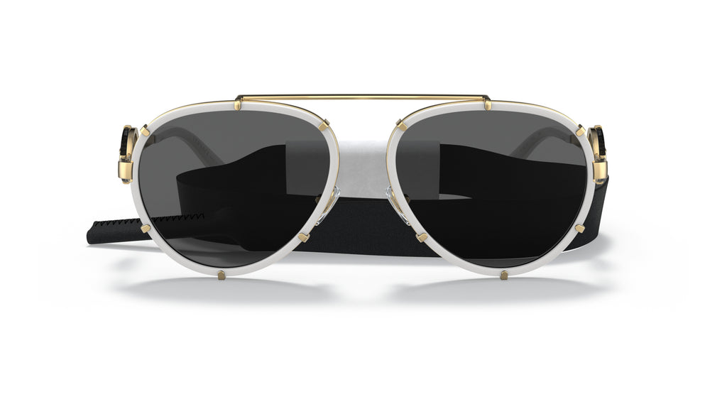 Lunettes de soleil Versace VE2232 147187 – Blanc – vue de face.