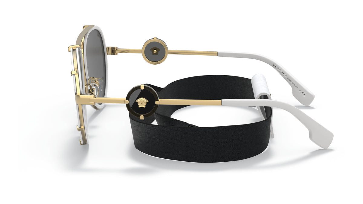 Lunettes de soleil Versace VE2232 147187 – Blanc – vue de profil.