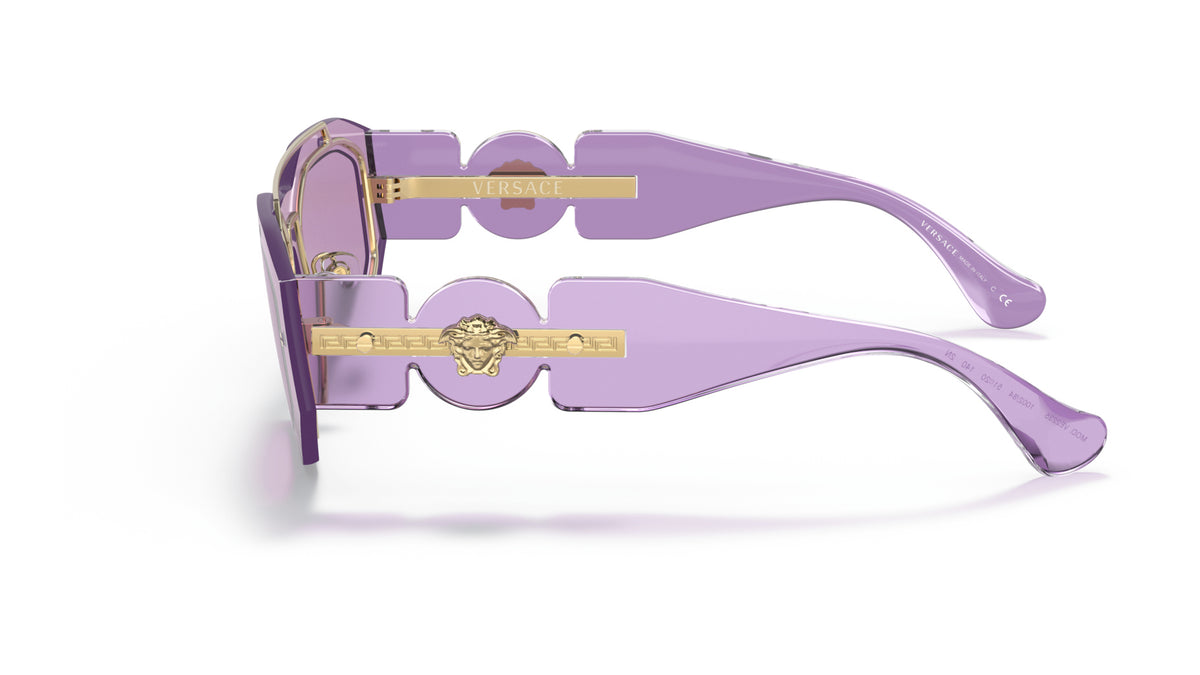 Lunettes de soleil Versace VE2235 100284 – Violet – vue de profil.