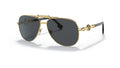 Lunettes de soleil Versace VE2236 100287 – Or – vue de trois quarts.