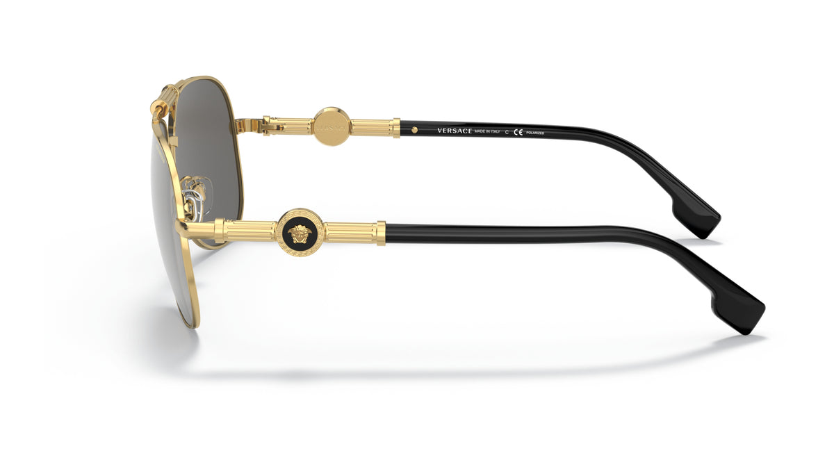 Lunettes de soleil Versace VE2236 1002Z3 – Or – vue de profil.