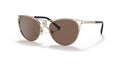 Lunettes de soleil Versace VE2237 125273 – Or Pâle – vue de trois quarts.