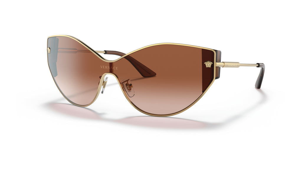 Lunettes de soleil Versace VE2239 100213 – Or – vue de trois quarts.