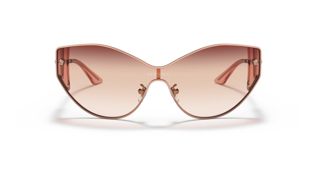 Lunettes de soleil Versace VE2239 14120P – Or Rose – vue de face.
