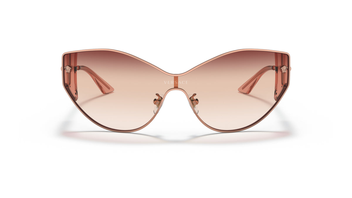Lunettes de soleil Versace VE2239 14120P – Or Rose – vue de face.