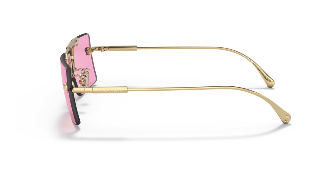 Lunettes de soleil Versace VE2245 1002/5 – Or – vue de profil.