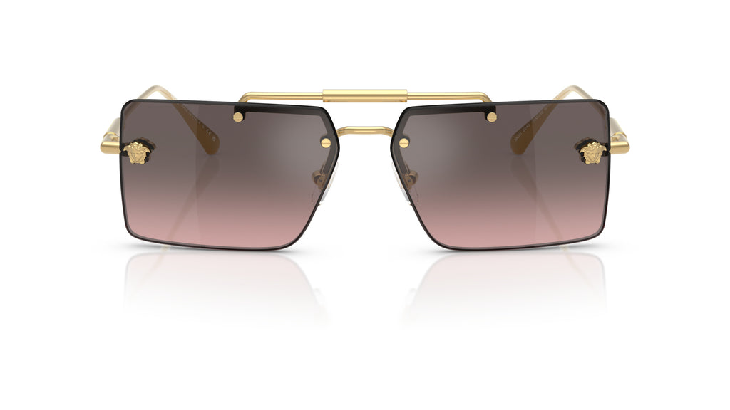 Lunettes de soleil Versace VE2245 100258 – Or – vue de face.