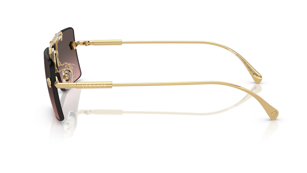 Lunettes de soleil Versace VE2245 100258 – Or – vue de profil.