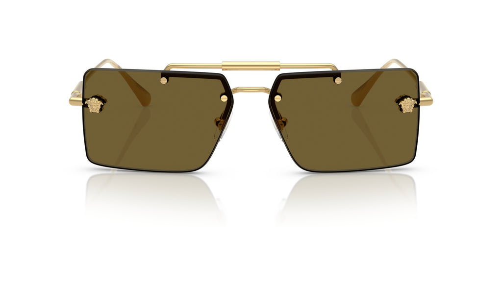 Lunettes de soleil Versace VE2245 100273 – Or – vue de face.