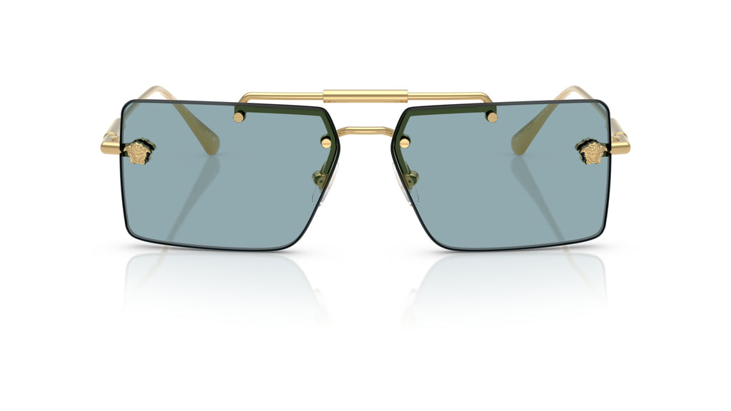 Lunettes de soleil Versace VE2245 100280 – Or – vue de face.