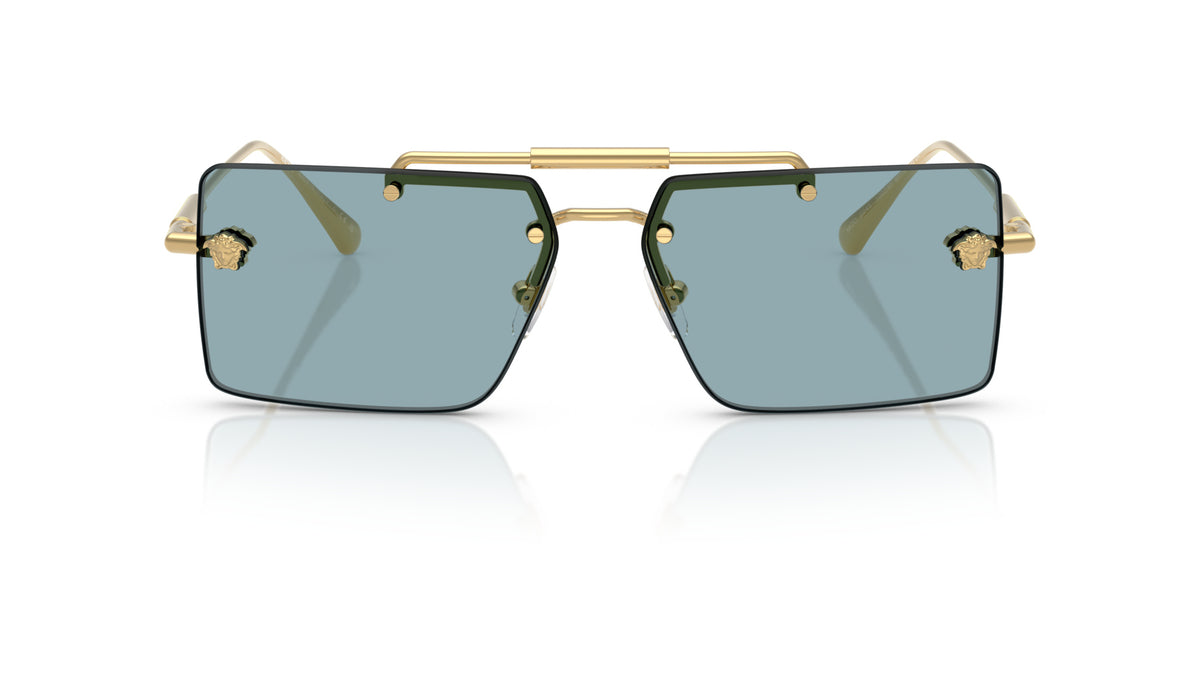 Lunettes de soleil Versace VE2245 100280 – Or – vue de face.