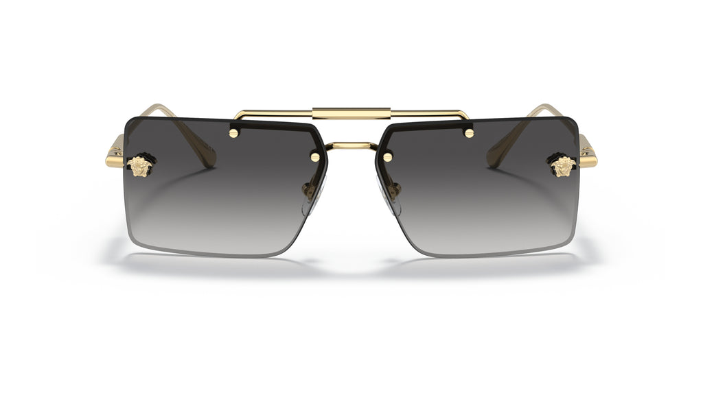 Lunettes de soleil Versace VE2245 10028G – Or – vue de face.