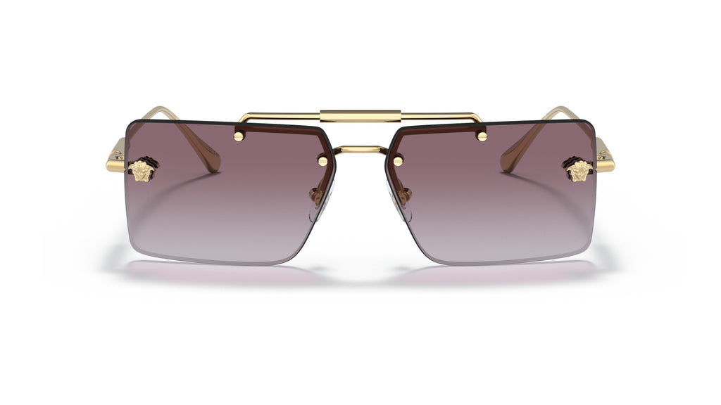 Lunettes de soleil Versace VE2245 10028H – Or – vue de face.