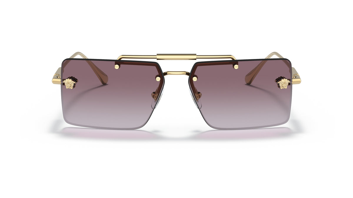 Lunettes de soleil Versace VE2245 10028H – Or – vue de face.