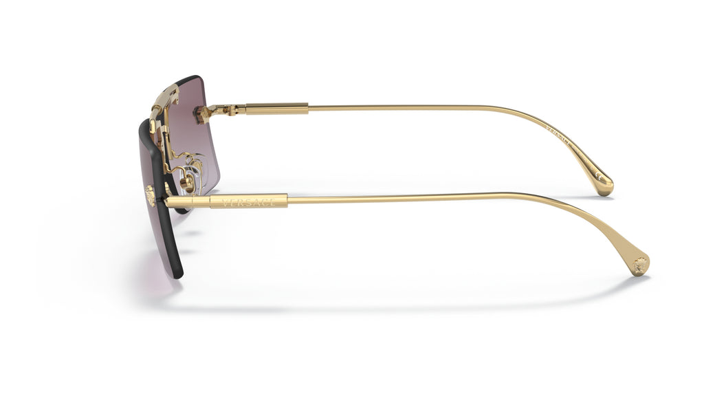 Lunettes de soleil Versace VE2245 10028H – Or – vue de profil.
