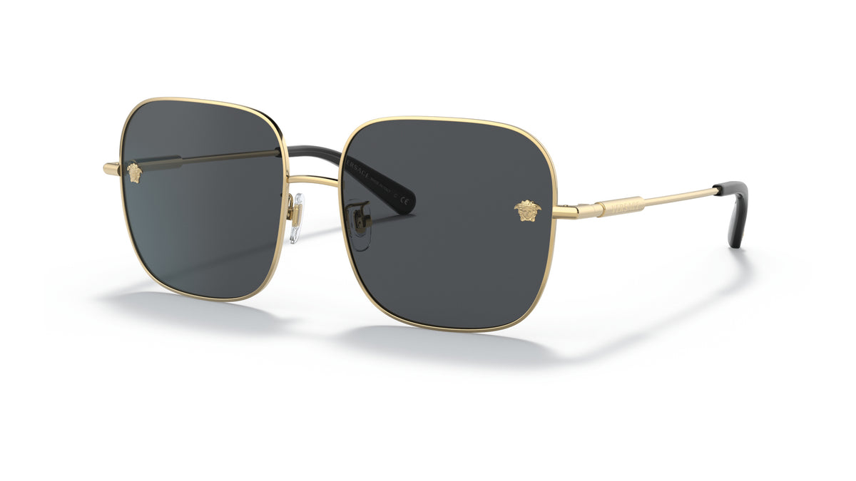 Lunettes de soleil Versace VE2246D 100287 – Or – vue de trois quarts.
