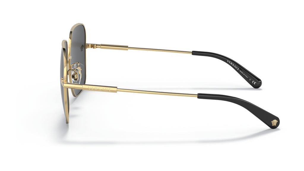 Lunettes de soleil Versace VE2246D 100287 – Or – vue de profil.