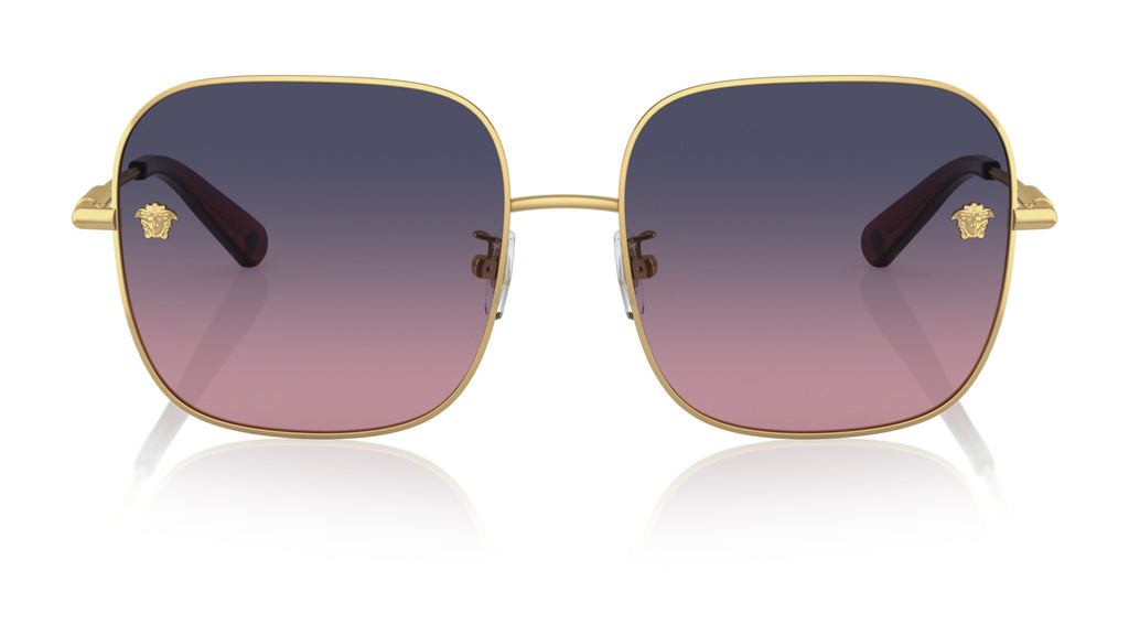 Lunettes de soleil Versace VE2246D 1002I6 – Or – vue de face.