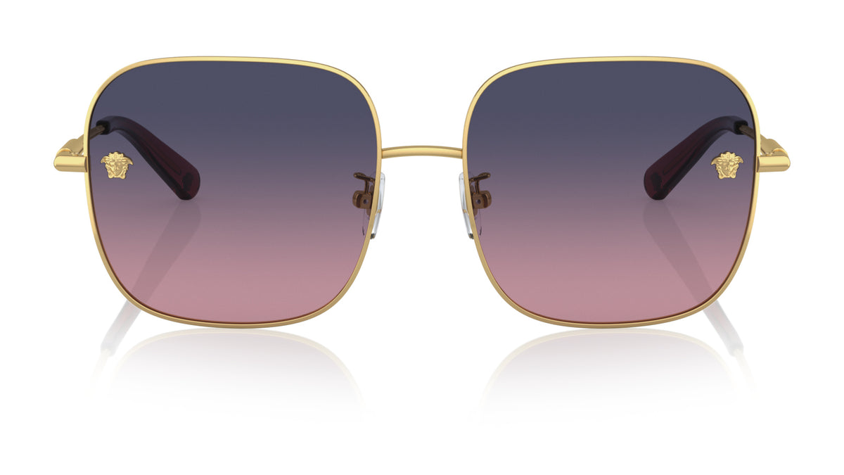 Lunettes de soleil Versace VE2246D 1002I6 – Or – vue de face.