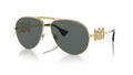 Lunettes de soleil Versace VE2249 100281 – Or – vue de trois quarts.