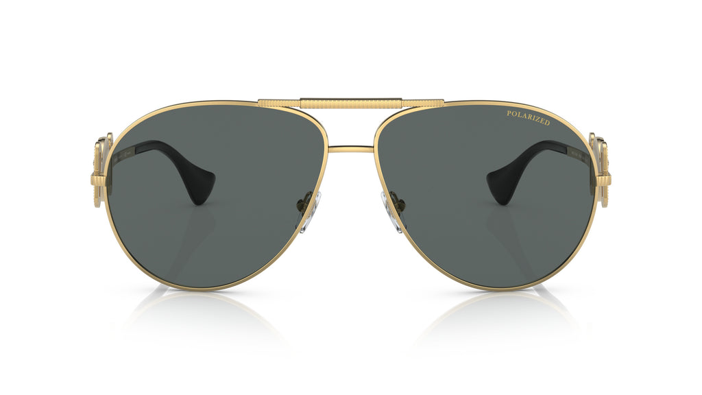 Lunettes de soleil Versace VE2249 100281 – Or – vue de face.