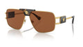 Lunettes de soleil Versace VE2251 147073 – Or – vue de trois quarts.
