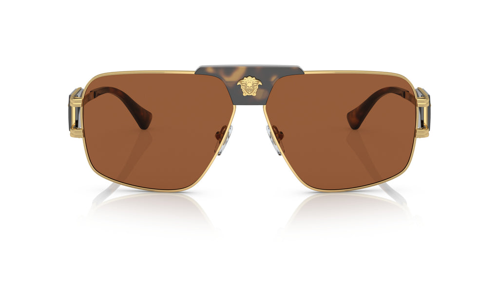 Lunettes de soleil Versace VE2251 147073 – Or – vue de face.