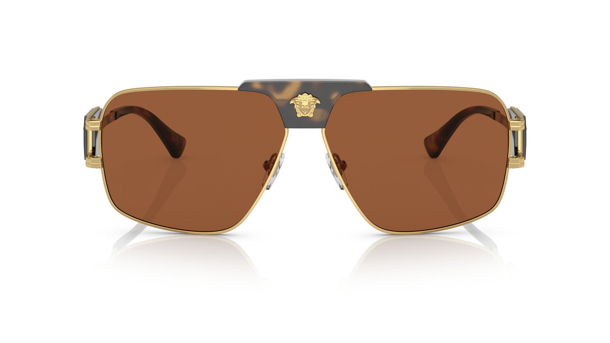 Lunettes de soleil Versace VE2251 147073 – Or – vue de face.