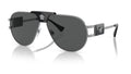 Lunettes de soleil Versace VE2252 100187 – Gunmetal – vue de trois quarts.